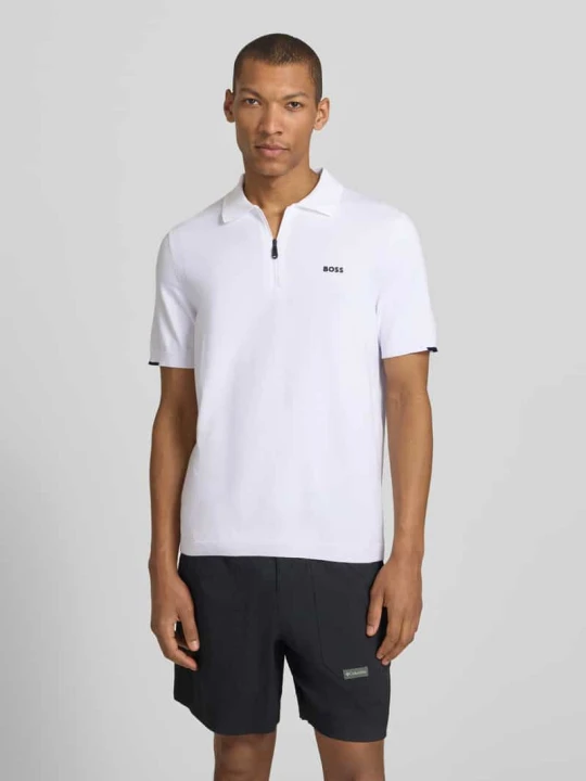 Zdjęcie produktu Koszulka polo o kroju regular fit z czystej bawełny model 'KN_EVER-X' Boss Biały