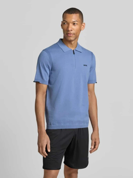 Zdjęcie produktu Koszulka polo o kroju regular fit z czystej bawełny model 'KN_EVER-X' Boss Niebieski