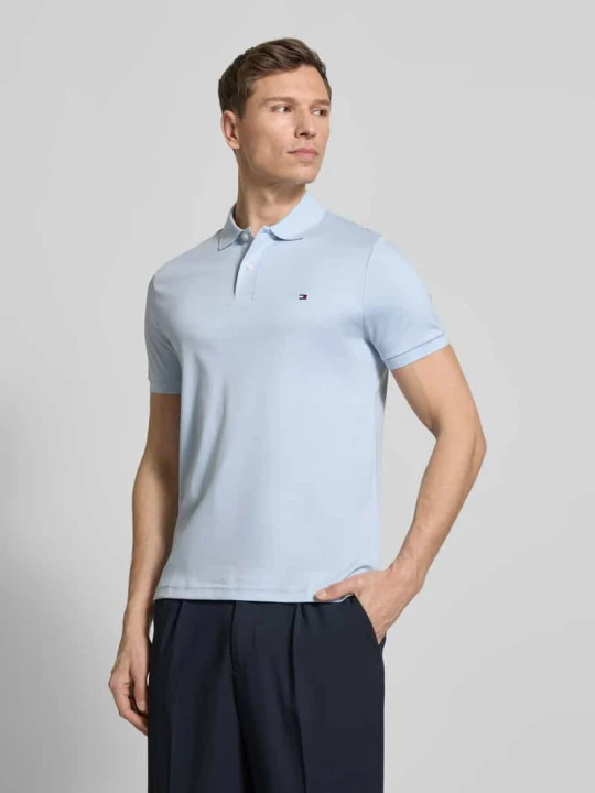 Zdjęcie produktu Koszulka polo o kroju regular fit z czystej Bawełna Model 'LIQUID COTTON' Tommy Hilfiger Jasnoniebieski