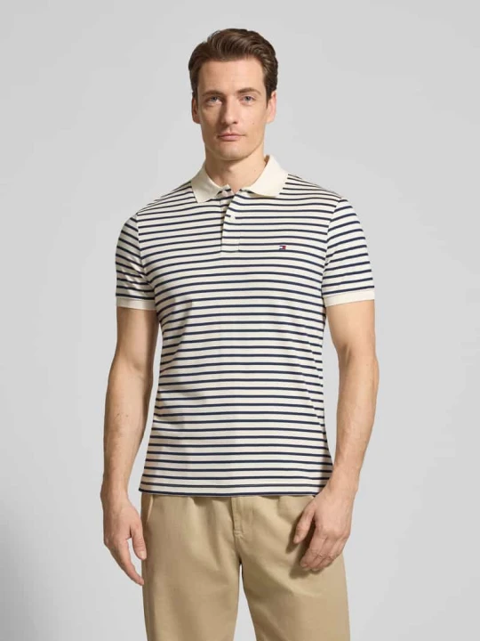 Zdjęcie produktu Koszulka polo o kroju regular fit z czystej Bawełna Model 'LIQUID COTTON' Tommy Hilfiger Złamany biały