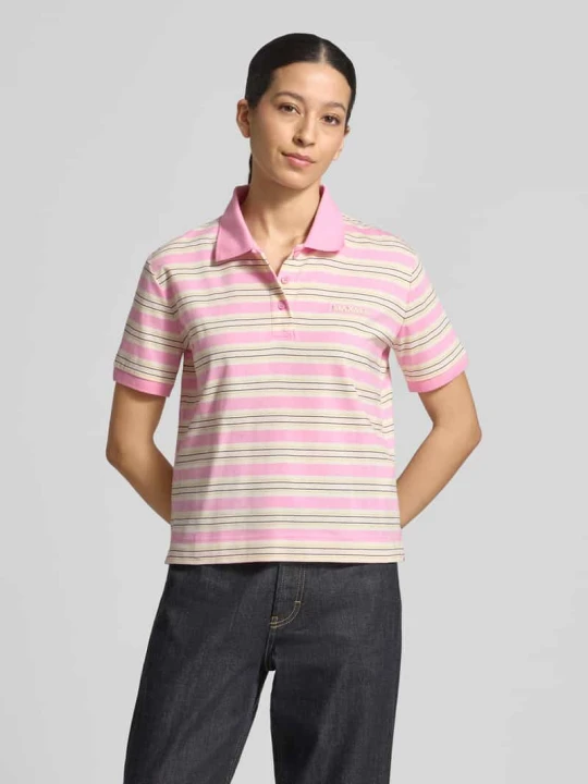 Zdjęcie produktu Koszulka polo o kroju regular fit z czystej bawełny model 'MANDARE' MAX&Co. Mocnoróżowy