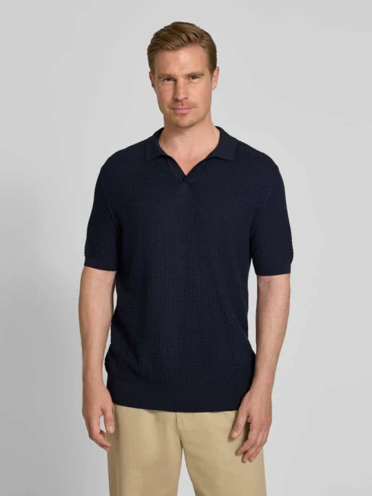 Zdjęcie produktu Koszulka polo o kroju regular fit z czystej bawełny model 'NATALO' Boss Granatowy