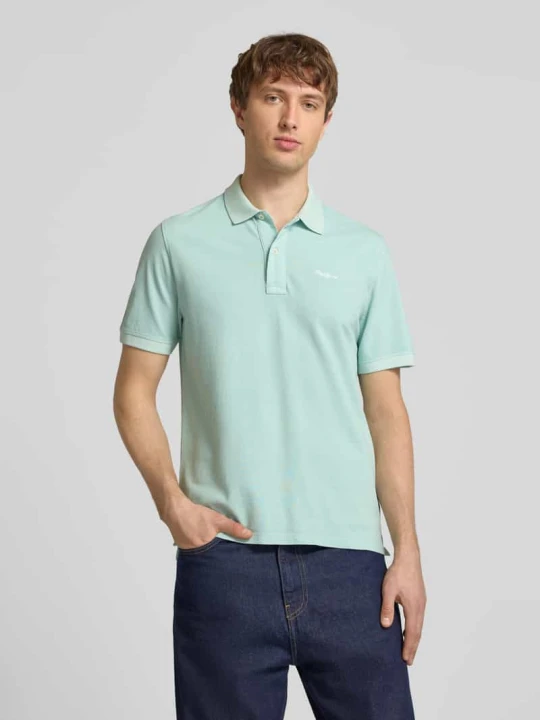 Zdjęcie produktu koszulka polo o kroju regular fit z czystej bawełny model 'OSCAR' Pepe Jeans Miętowy