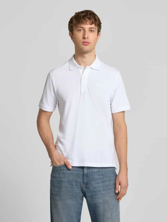 Zdjęcie produktu koszulka polo o kroju regular fit z czystej bawełny model 'OSCAR' Pepe Jeans Biały