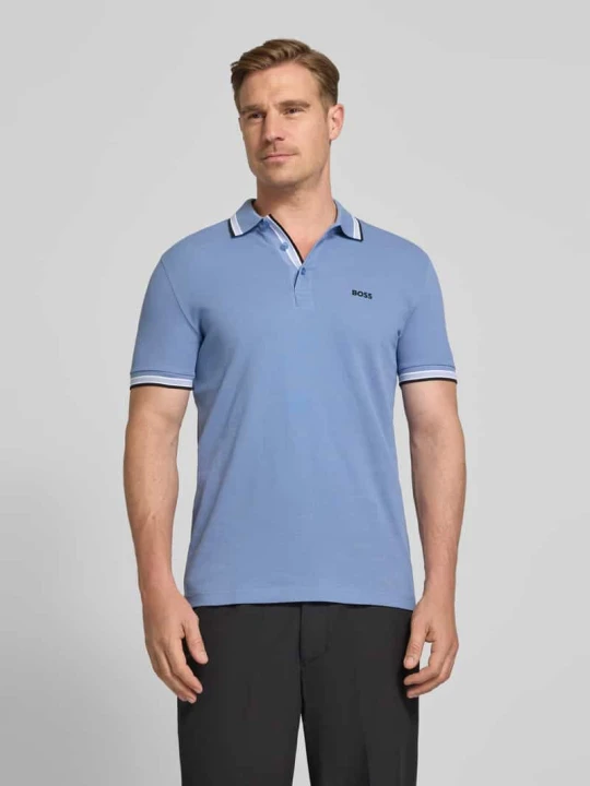 Zdjęcie produktu Koszulka polo o kroju regular fit z czystej bawełny model „PADDY” Boss Niebieski