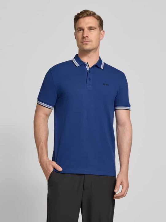 Zdjęcie produktu Koszulka polo o kroju regular fit z czystej bawełny model „PADDY” Boss Granatowy