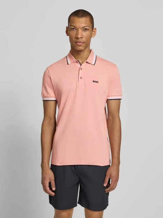 Zdjęcie produktu Koszulka polo o kroju regular fit z czystej bawełny model „PADDY” Boss Mocnoróżowy