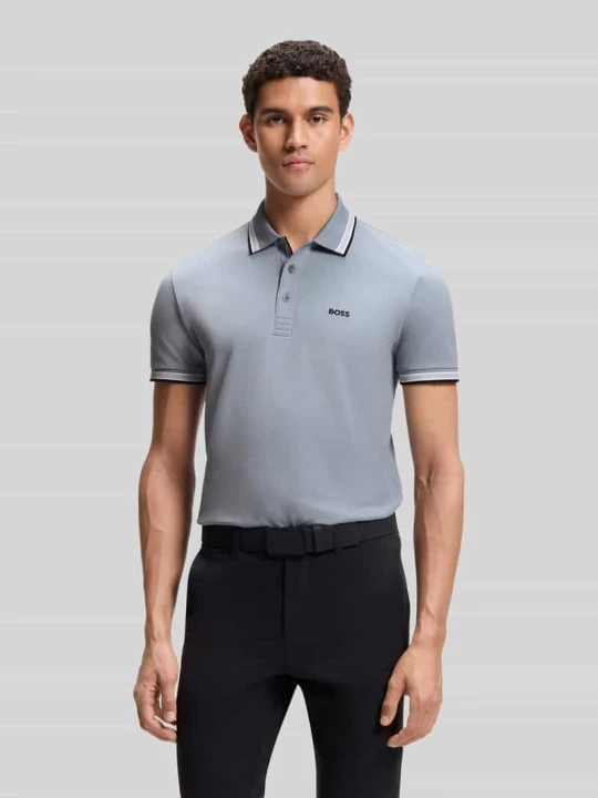 Zdjęcie produktu Koszulka polo o kroju regular fit z czystej bawełny model „PADDY” Boss Ciemnoszary