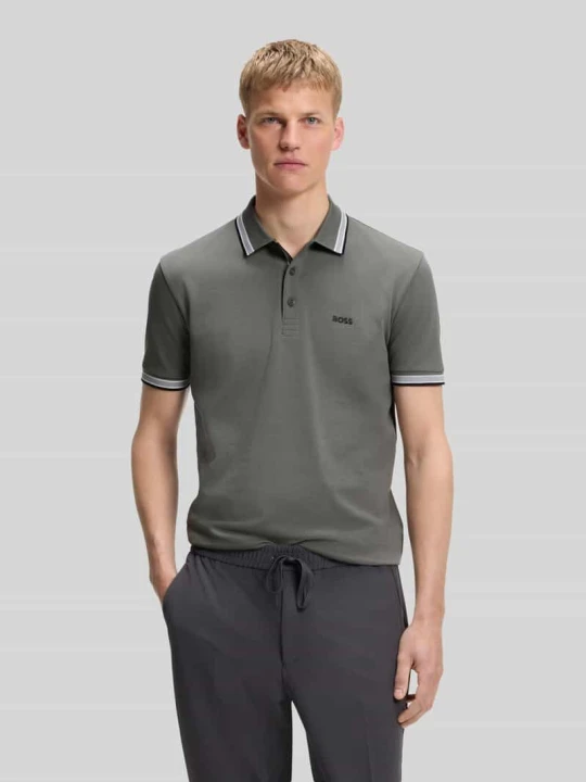 Zdjęcie produktu Koszulka polo o kroju regular fit z czystej bawełny model „PADDY” Boss Grafitowy