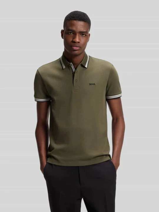 Zdjęcie produktu Koszulka polo o kroju regular fit z czystej bawełny model „PADDY” Boss Antracytowy