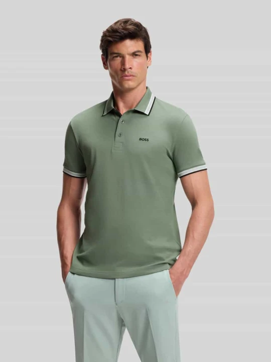 Zdjęcie produktu Koszulka polo o kroju regular fit z czystej bawełny model „PADDY” Boss Oliwkowy