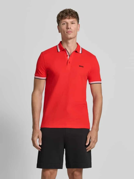 Zdjęcie produktu Koszulka polo o kroju regular fit z czystej bawełny model „PADDY” Boss Czerwony