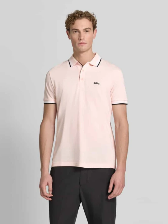 Zdjęcie produktu Koszulka polo o kroju regular fit z czystej bawełny model „PADDY” Boss Jasnoróżowy