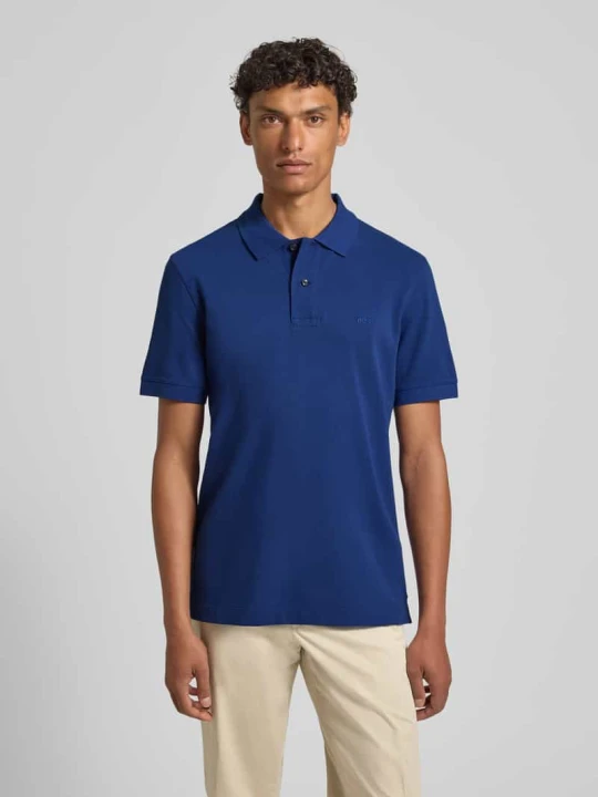 Zdjęcie produktu koszulka polo o kroju regular fit z czystej bawełny model 'PALLAS' Boss Ciemnoniebieski