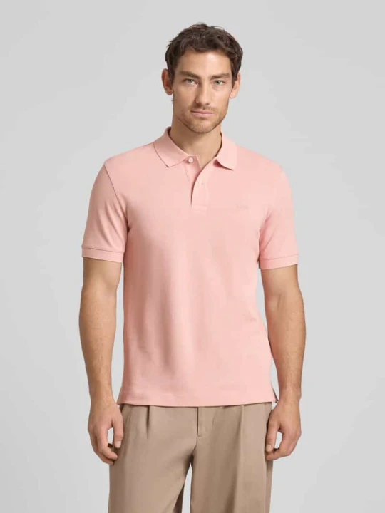Zdjęcie produktu koszulka polo o kroju regular fit z czystej bawełny model 'PALLAS' Boss Różowy