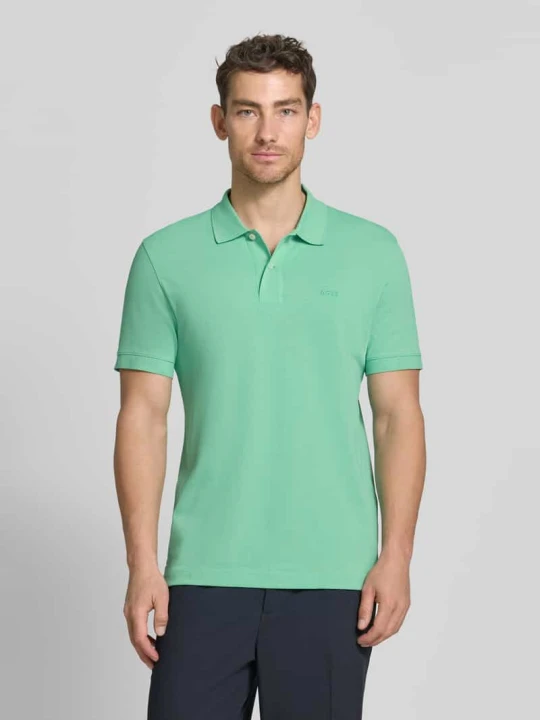 Zdjęcie produktu koszulka polo o kroju regular fit z czystej bawełny model 'PALLAS' Boss Jasnozielony