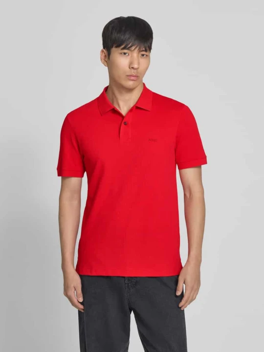 Zdjęcie produktu koszulka polo o kroju regular fit z czystej bawełny model 'PALLAS' Boss Czerwony