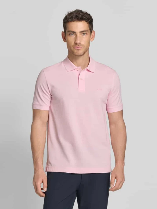 Zdjęcie produktu koszulka polo o kroju regular fit z czystej bawełny model 'PALLAS' Boss Jasnoróżowy
