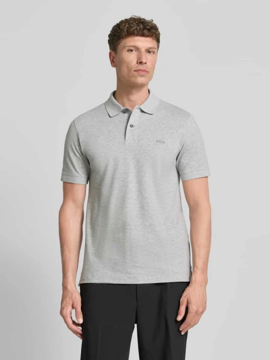 Zdjęcie produktu koszulka polo o kroju regular fit z czystej bawełny model 'PALLAS' Boss Jasnoszary