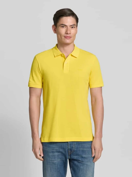 Zdjęcie produktu koszulka polo o kroju regular fit z czystej bawełny model 'PALLAS' Boss Żółty