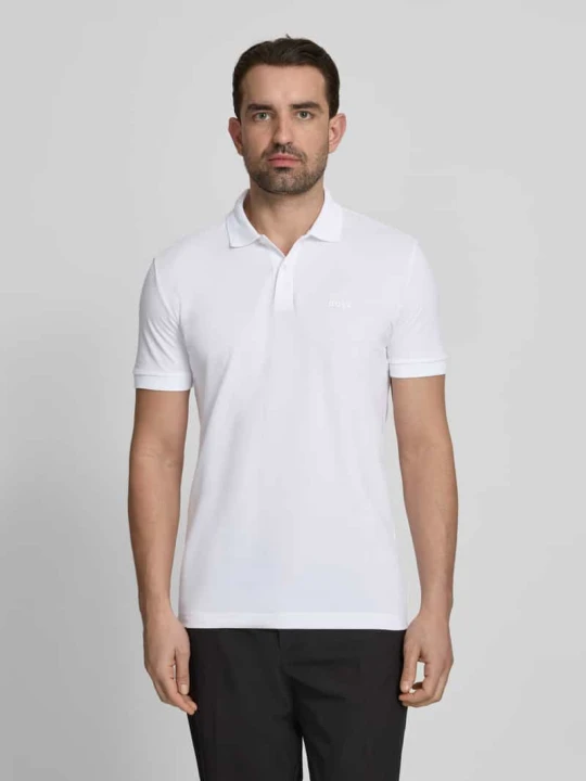 Zdjęcie produktu Koszulka polo o kroju regular fit z czystej bawełny model 'PIO 1' Boss Biały
