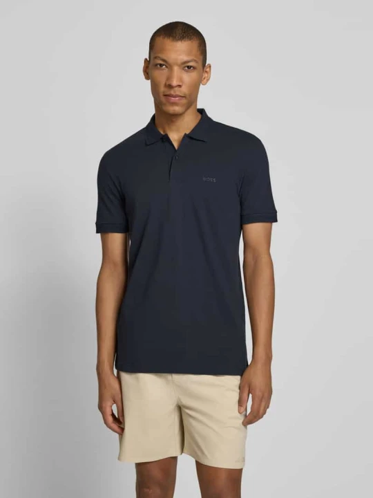 Zdjęcie produktu Koszulka polo o kroju regular fit z czystej bawełny model 'PIO 1' Boss Granatowy