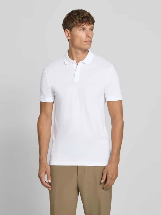 Zdjęcie produktu Koszulka polo o kroju regular fit z czystej bawełny model 'PIO 1' Boss Biały