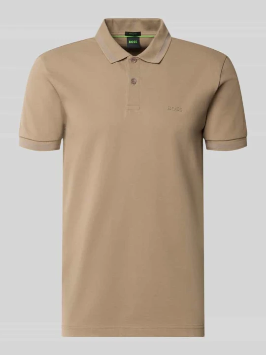 Zdjęcie produktu Koszulka polo o kroju regular fit z czystej bawełny model 'PIO 1' Boss Piaskowy