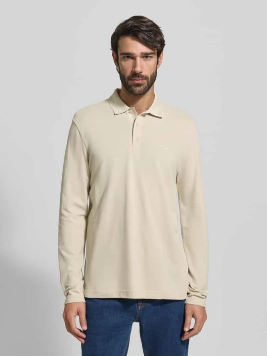 Zdjęcie produktu Koszulka polo o kroju regular fit z czystej bawełny model ‘PLISY’ Boss Beżowy