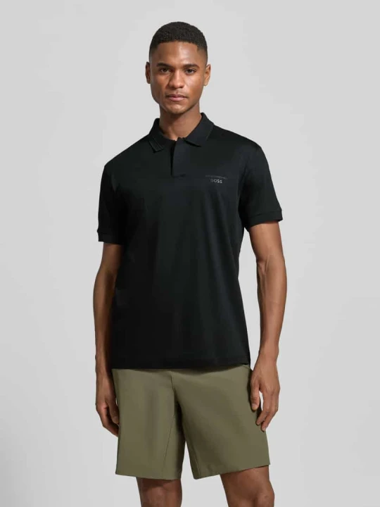 Zdjęcie produktu Koszulka polo o kroju regular fit z czystej bawełny model ' PS Spirit 70 Plk' Boss Czarny