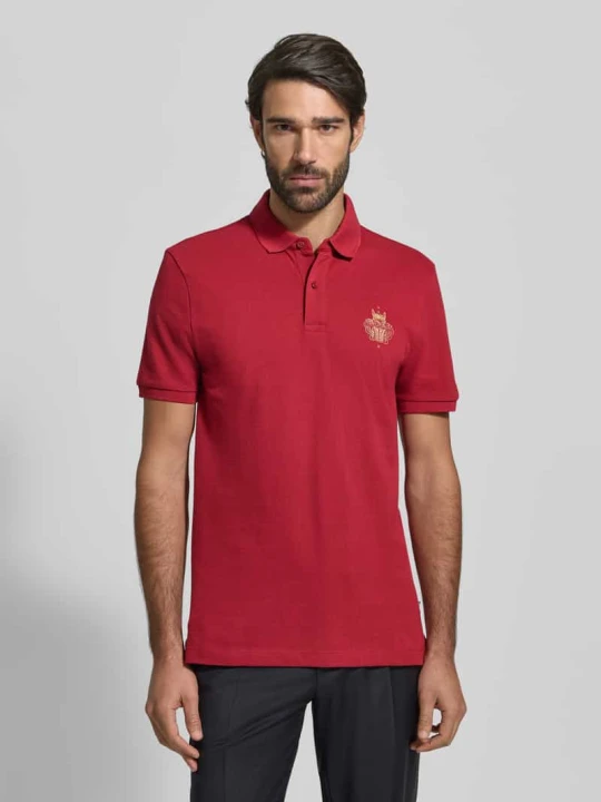 Zdjęcie produktu Koszulka polo o kroju regular fit z czystej bawełny model ‘QIANG’ Boss Czerwony