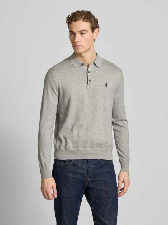 Zdjęcie produktu Koszulka polo Regular Fit z czystej bawełny Polo Ralph Lauren Jasnoszary melanż