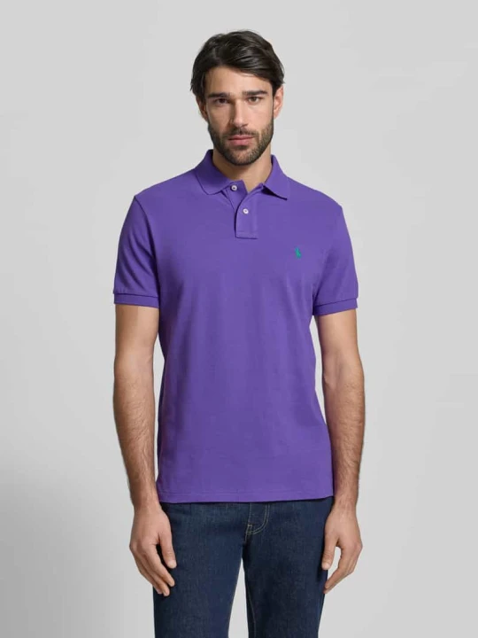 Zdjęcie produktu Koszulka polo o kroju slim fit z czystej bawełny Polo Ralph Lauren Purpurowy