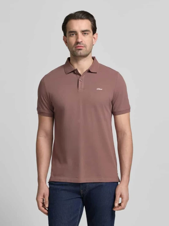 Zdjęcie produktu Koszulka polo Regular Fit z czystej bawełny s.Oliver Ciemnobrązowy