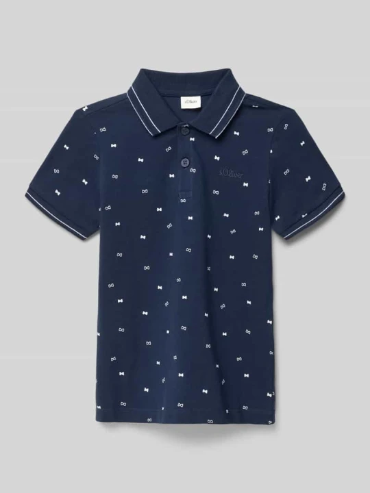 Zdjęcie produktu Koszulka polo Regular Fit z czystej bawełny s.Oliver Granatowy