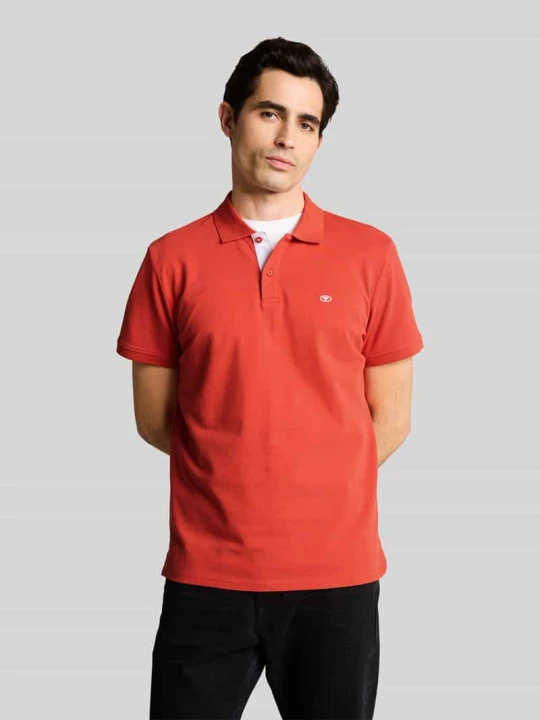 Zdjęcie produktu Koszulka polo o kroju regular fit z czystej bawełny Tom Tailor Pomarańczowy
