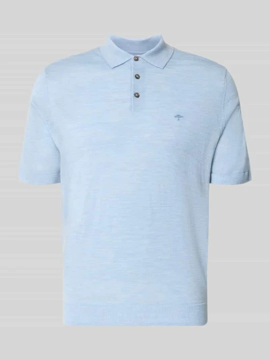 Zdjęcie produktu koszulka polo o kroju regular fit z czystej bawełny w imitacji dzianiny FYNCH-HATTON Jasnoniebieski