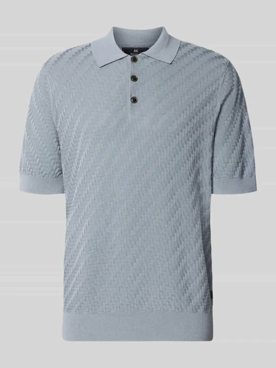 Zdjęcie produktu koszulka polo o kroju regular fit z czystej bawełny w imitacji dzianiny Matinique Jasnoniebieski
