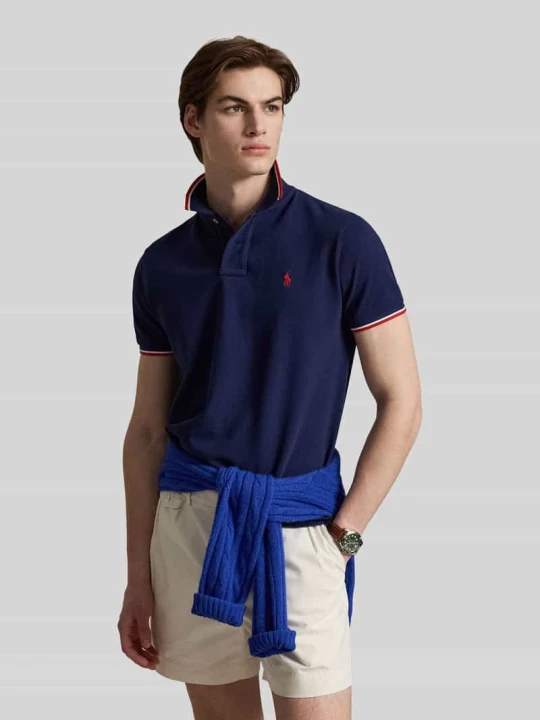 Zdjęcie produktu Koszulka polo o kroju regular fit z czystej bawełny z paskami w kontrastowym kolorze Polo Ralph Lauren