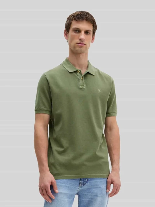 Zdjęcie produktu Koszulka polo o kroju regular fit z czystej bawełny z wyhaftowanym logo Marc O'Polo Zielony