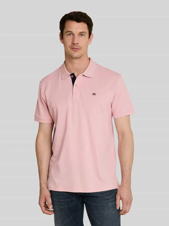 Zdjęcie produktu Koszulka polo o kroju regular fit z czystej bawełny z wyhaftowanym logo Tom Tailor Mocnoróżowy