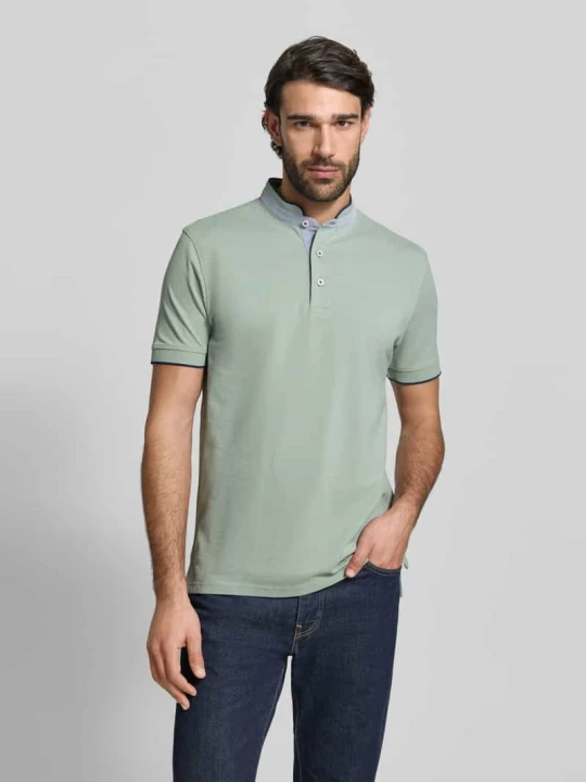 Zdjęcie produktu Koszulka polo o kroju regular fit z czystej bawełny ze stójką Christian Berg Trzcinowy