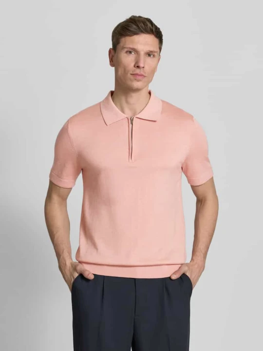Zdjęcie produktu Koszulka polo z czystej wełny o kroju regular fit model 'TRAY' Selected Homme Brudnoróżowy