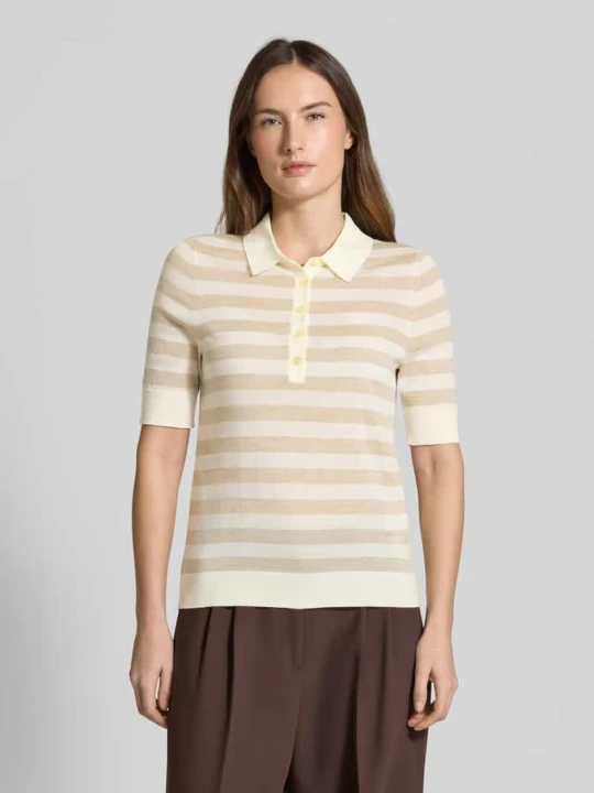 Zdjęcie produktu Koszulka polo z czystej wełny dziewiczej, krój regular fit, model 'FIDENKA' Boss Beżowy