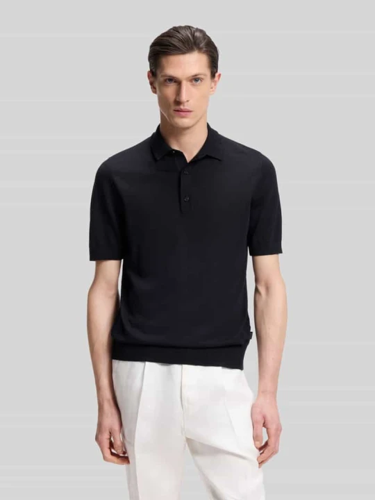 Zdjęcie produktu koszulka polo o kroju regular fit z czystej żywej wełny model 'NOLANO' Boss Granatowy