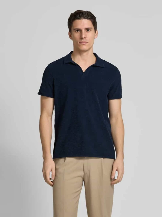 Zdjęcie produktu Koszulka polo o kroju regular fit z dekoltem w serek model ‘Antal’ JOOP! Granatowy