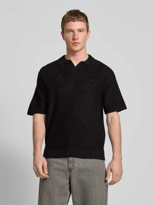 Zdjęcie produktu Koszulka polo o kroju regular fit z dekoltem w serek model ‘Aron’ Redefined Rebel Czarny