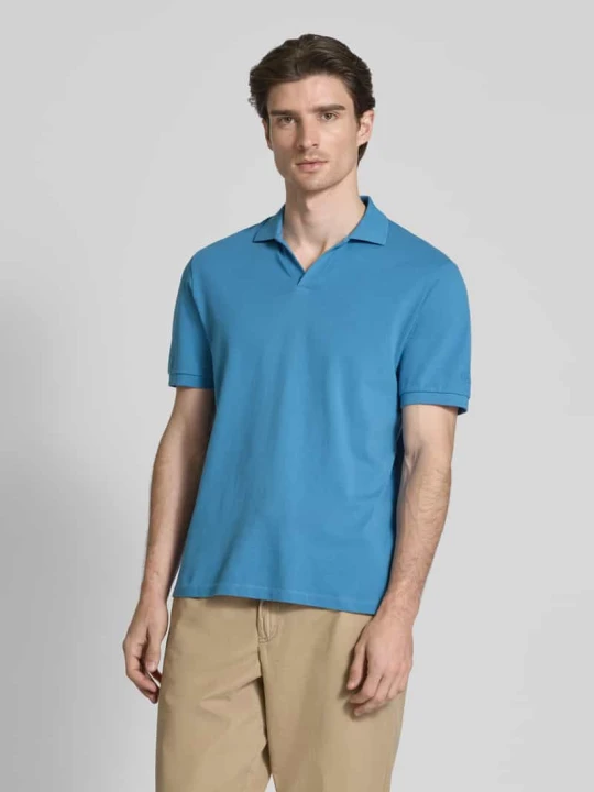 Zdjęcie produktu Koszulka polo o kroju regular fit z dekoltem w serek model ‘CHARLES’ MC2 Saint Barth Niebieski