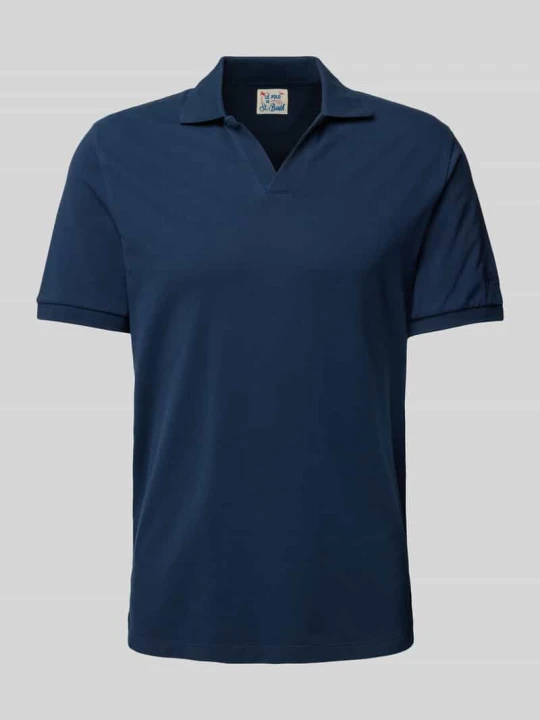 Zdjęcie produktu Koszulka polo o kroju regular fit z dekoltem w serek model ‘CHARLES’ MC2 Saint Barth Granatowy