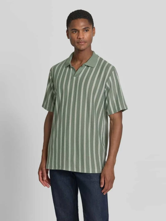 Zdjęcie produktu koszulka polo o kroju regular fit z dekoltem w serek model 'HARRY' Jack&Jones Limonkowy
